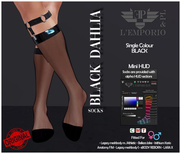 L'Emporio&PL::*Black Dahlia*:: Socks  -BLACK -