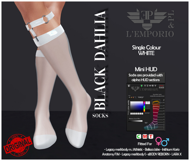 L'Emporio&PL::*Black Dahlia*:: Socks - WHITE -