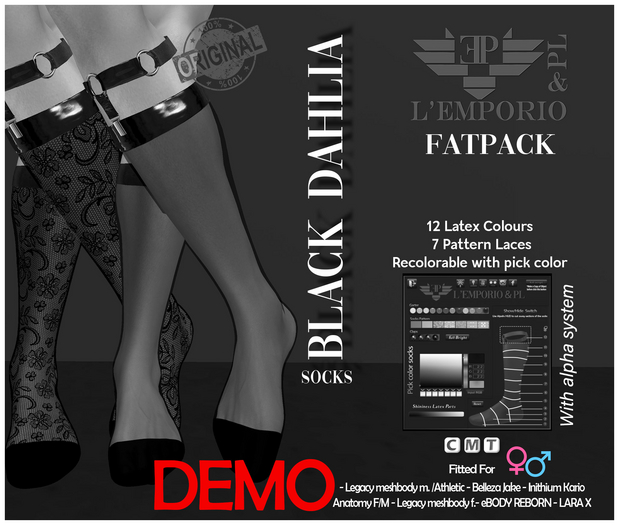 D*E*M*O L'Emporio&PL ::*Black Dahlia*:: Socks