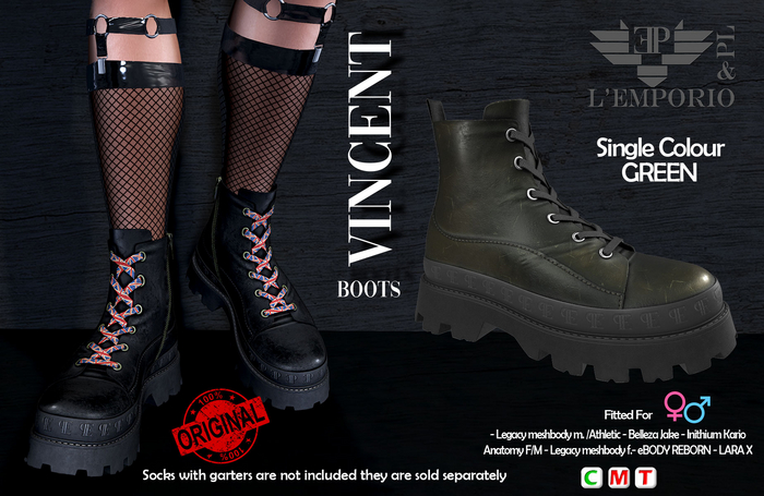 L'Emporio&PL::*Vincent*:: Boots  [GREEN]