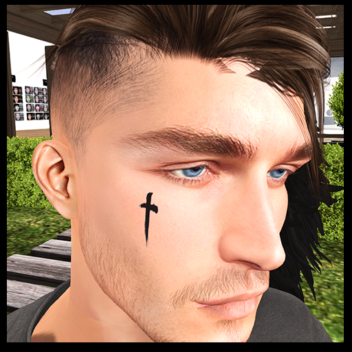 Right Cheek Cross Tattoo - Legacy