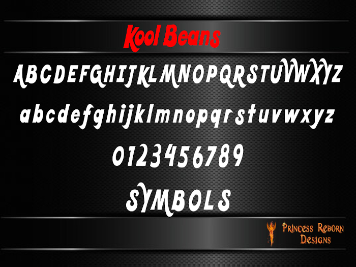 Kool Beans Mesh Letters, Numbers, & Symbols FULL PERM "BOXED"