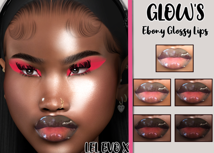 GLOW'S-EBONY GLOSSY LIPS