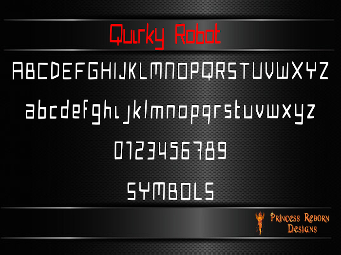 Quirky Robot Mesh Letters, Numbers, & Symbols FULL PERM "BOXED"