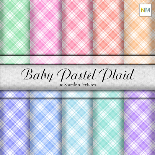 Baby Pastel Plaid Textures NM