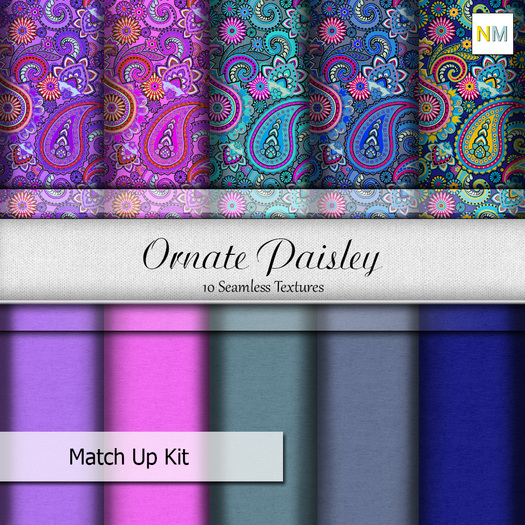 Ornate Paisley Textures NM