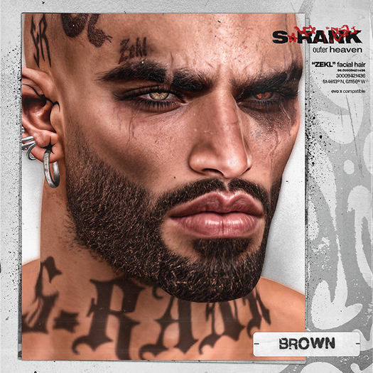 S-RANK "ZEKL" FACIAL HAIR / BROWN