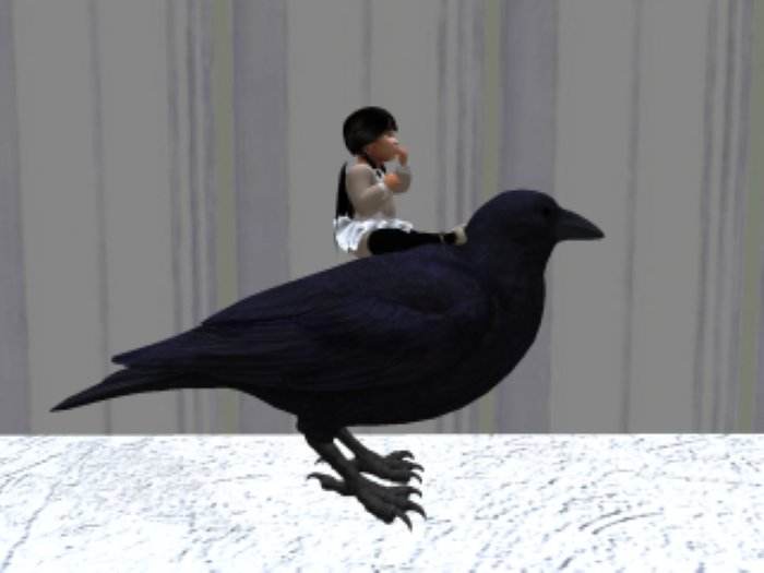 Raven sitting toy