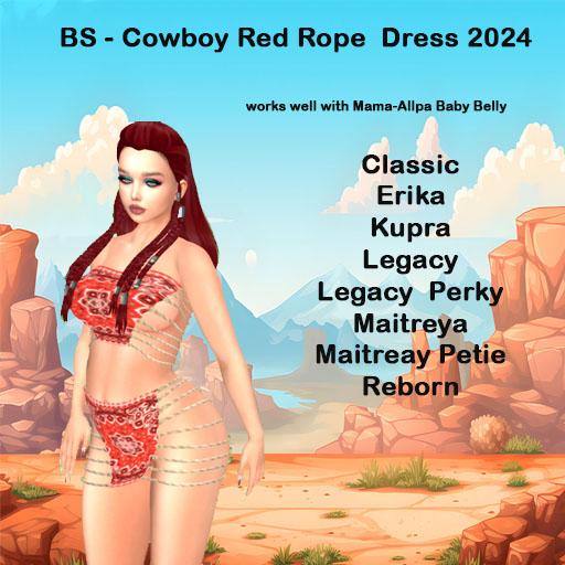 BS - Cowboy Red Rope  Dress 2024- Add Open Boxed