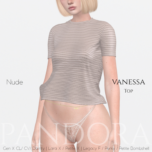-PANDORA- VANESSA Top - Nude -