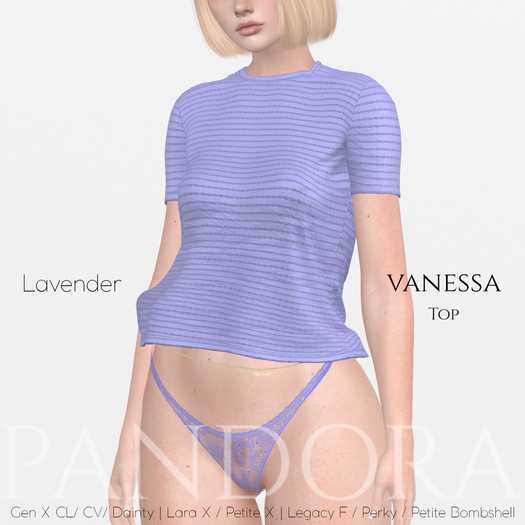 -PANDORA- VANESSA Top - Lavender -