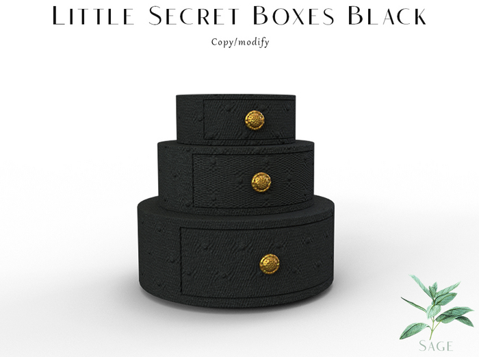 Sage - Little Secret Boxes - Black