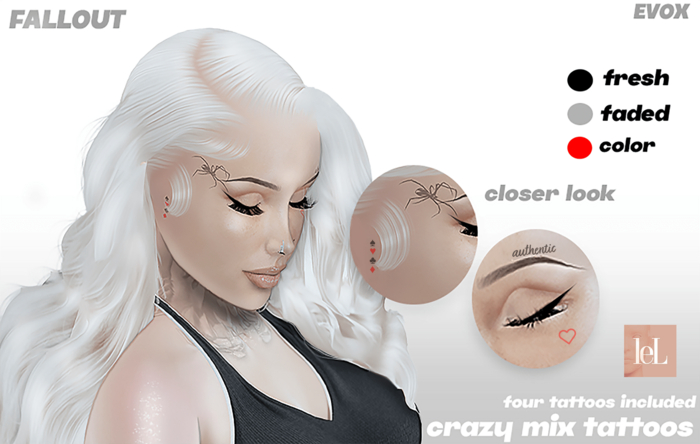 FallOut - Crazy Mix Face Tattoos (EVOX ONLY)