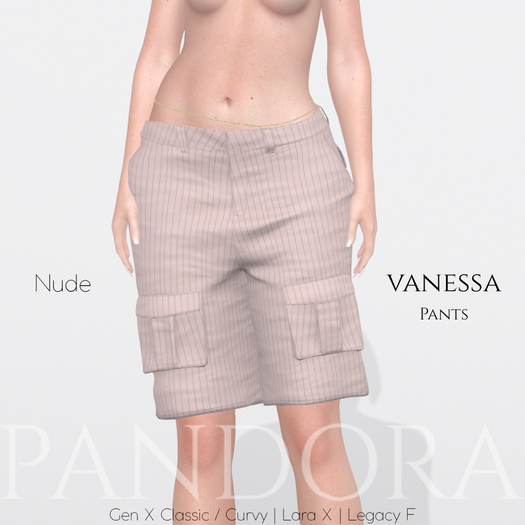 -PANDORA- VANESSA Pants  - Nude -