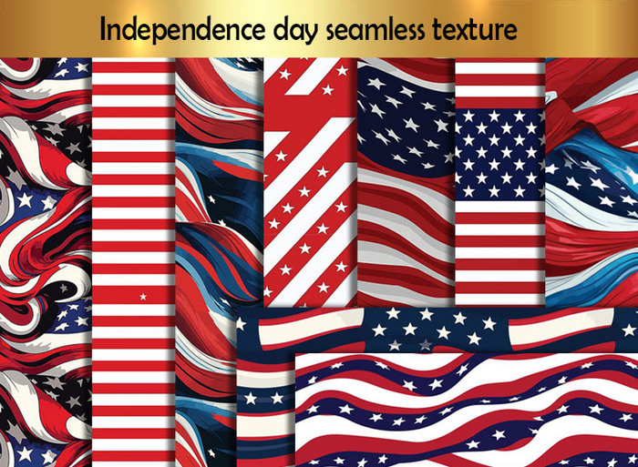 Independence day, 4th of July - American Wall, Flag, full perm E