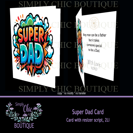 Father's Day Card from child (Super Dad)