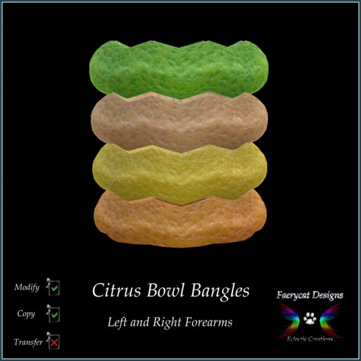 *FCD* Citrus Bowl Bangles