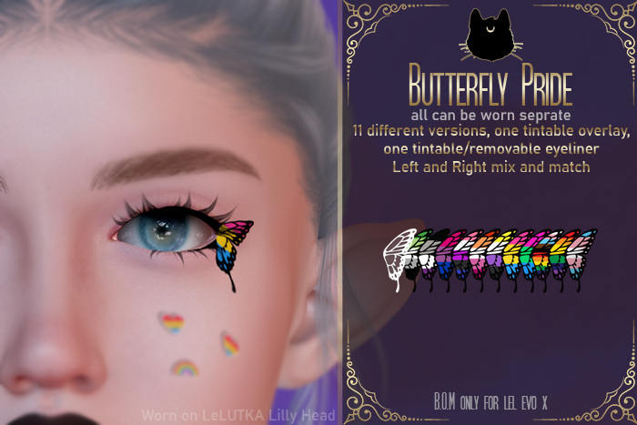 *K* Butterfly pride eye makeup