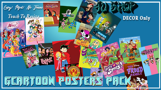 4UShop- GCartoon Posters Pack-Add To Unpack