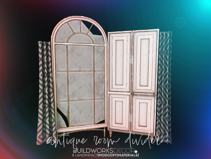 buildworksdecor ~ Antique Room Divider / Boxed