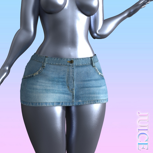 Denim Pockets Skirt