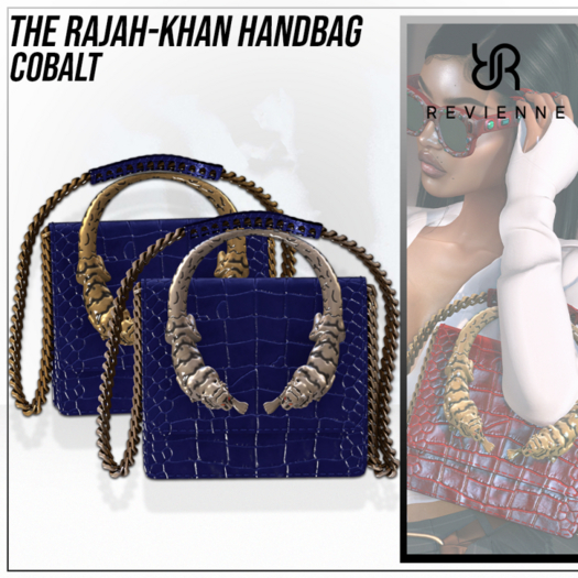 Revienne: The Rajah-Khan Handbag [Cobalt]