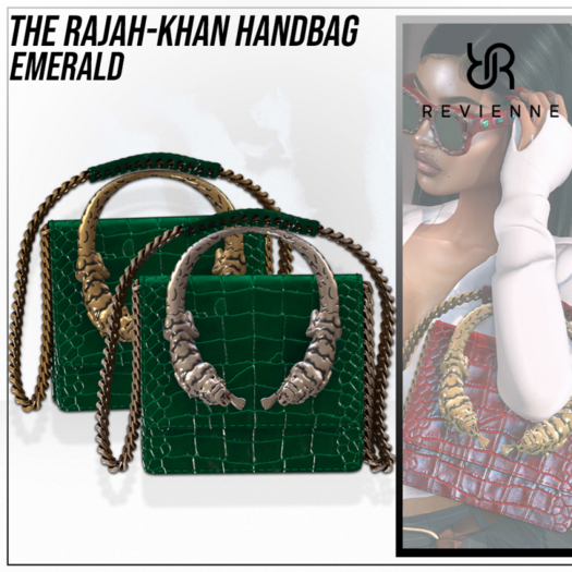 Revienne: The Rajah-Khan Handbag [Emerald]