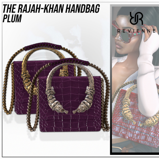 Revienne: The Rajah-Khan Handbag [Plum]