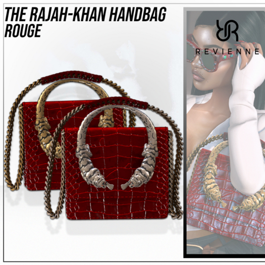 Revienne: The Rajah-Khan Handbag [Rouge]