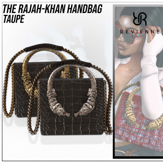 Revienne: The Rajah-Khan Handbag [Taupe]