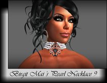 Birgit Mai's Pearl Necklace with Gems 9 (BOXED)