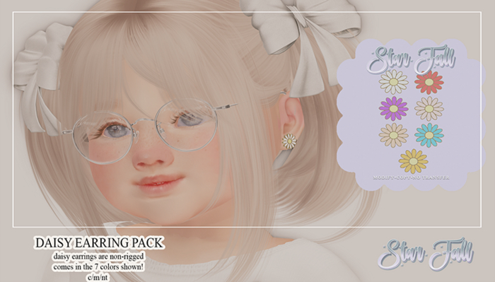 {Starfall} - Daisy Earrings pack