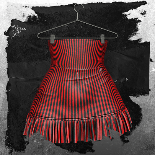 +WORN+ Abyss Skirt Stripes Red