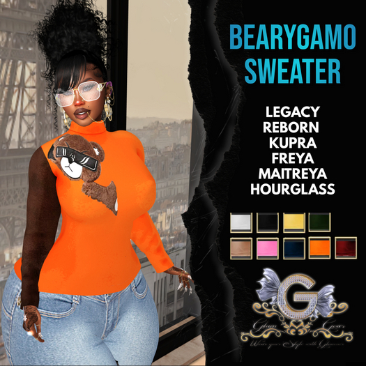 [MONTCLAIR] ~ BEARYGAMO SWEATER FEMALE ORANGE