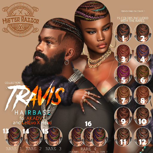 14. MR Travis Hairbase RARE