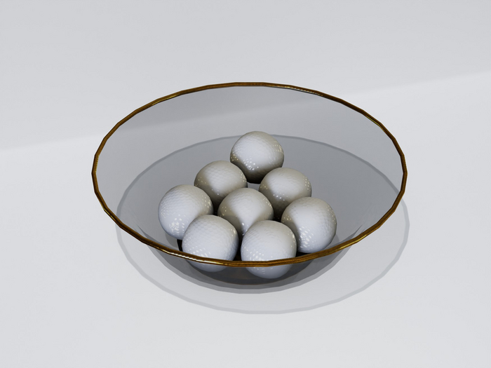 ZADIG. "Vienna" Decor Glass Golf Bowl (add me)