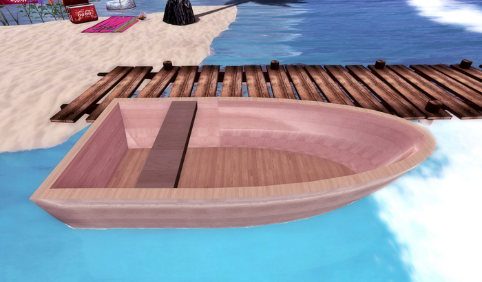 "M" Mesh IInside "M"  Mesh Wooden Boat