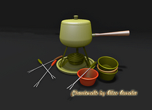 Second Spaces - Flea Market Finds - mismatch 70s fondue set