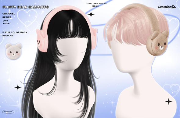 serotonin. fluffy bear earmuffs