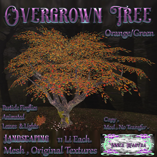 +Inner Mantra+ Overgrown Garden Tree Orange & Green {Box}