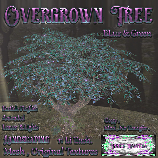 +Inner Mantra+ Overgrown Garden Tree Blue & Green {Box}