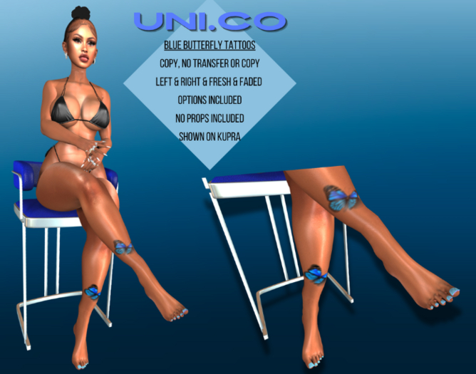 Uni.Co // Blue Butterfly Tattoo