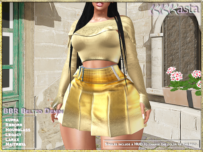 BBR Outfit - Belted Demin - Gold - Wear me!