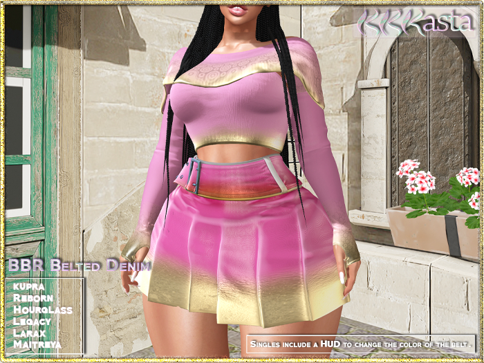 BBR Outfit - Belted Demin - FushiaPink - Wear me!