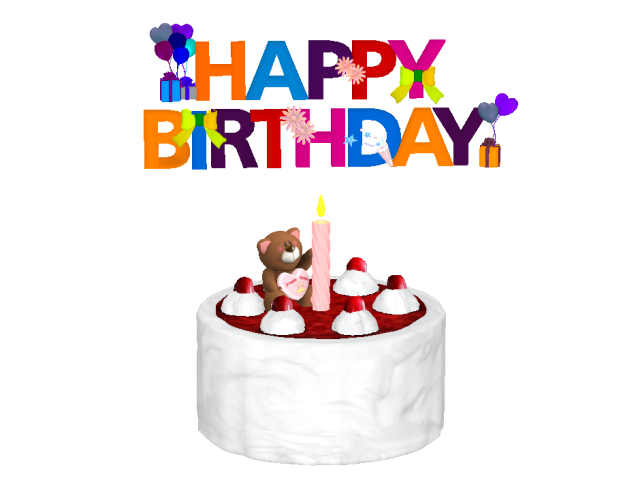 Sparkling Happy Birthday Cake 