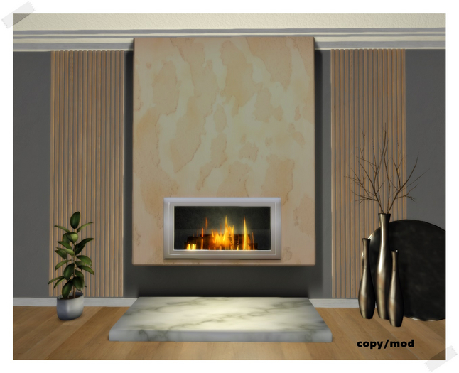 Box Fireplace sand