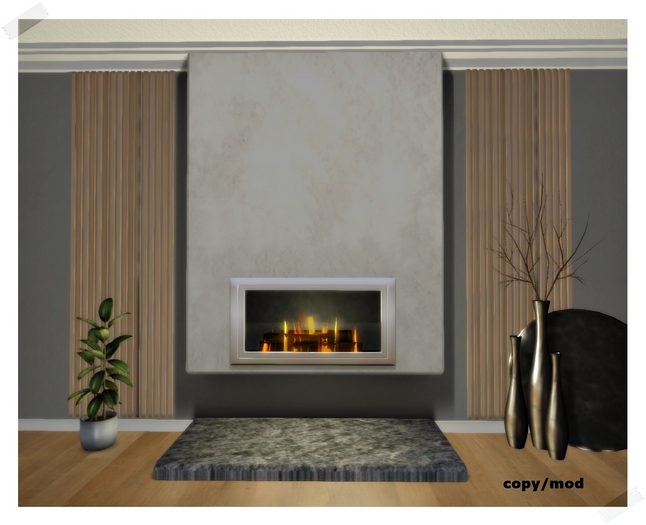 Box Fireplace creme