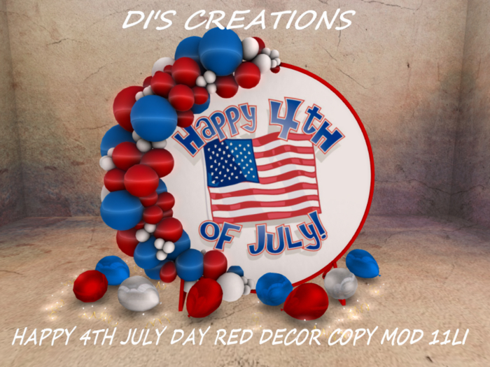 HAPPY 4TH JULY DAY RED DECOR