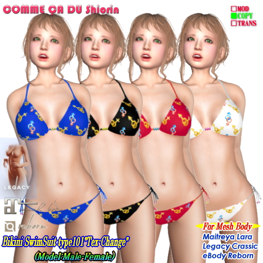 =CS= Bikini Swimsuit 101TC Male-Female_N