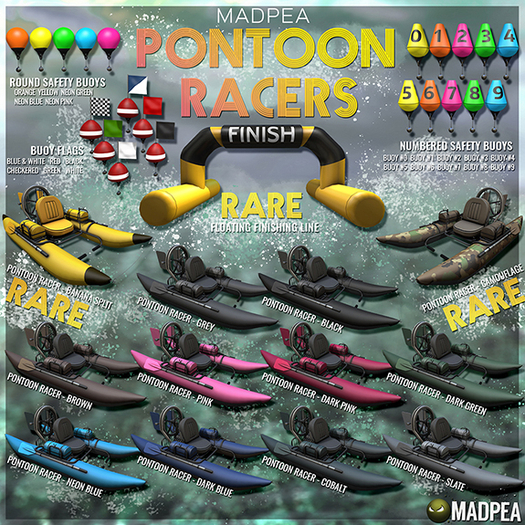 MadPea Pontoon Racers: Pontoon - Dark Blue